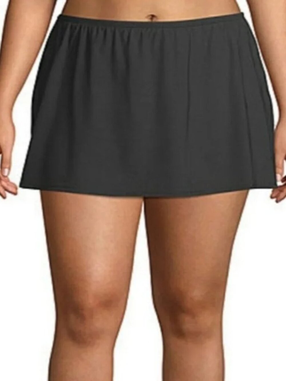 Liz Claiborne Swim Skirt Solid Black Plus Size 18W Tummy Control Panel